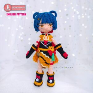 Genshin Impact Xiangling Amigurumi Crochet Pattern