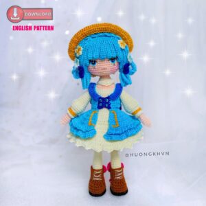 Genshin Impact Ayaka Amigurumi Crochet Pattern Digital