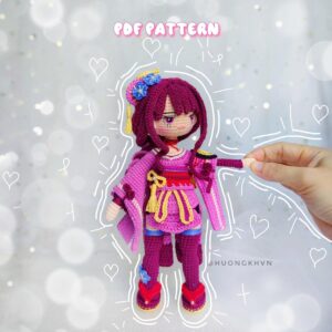Raiden Shogun Genshin Impact Amigurumi Crochet Pattern PDF