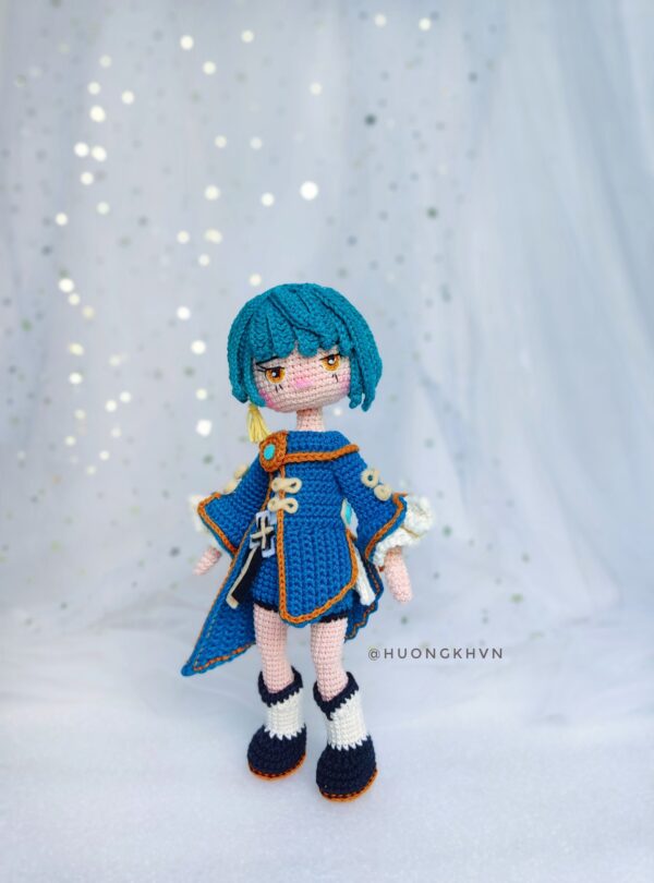 Genshin Impact Xingqiu Hydro Archon Amigurumi Crochet Pattern - Image 5