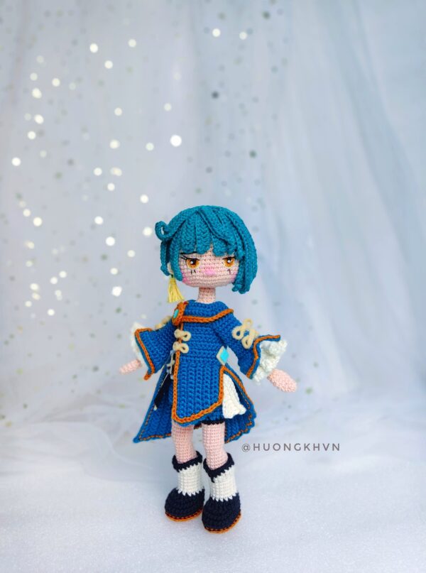 Genshin Impact Xingqiu Hydro Archon Amigurumi Crochet Pattern - Image 7