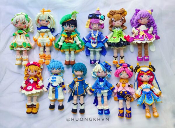 Genshin Impact Amigurumi Crochet Pattern 12 in 1 Bundle - Image 3