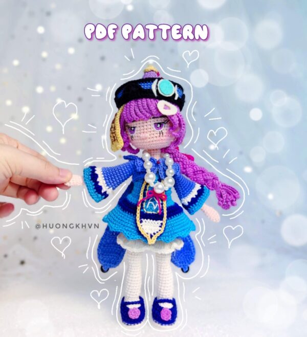 Genshin Impact Qiqi Amigurumi Crochet Pattern