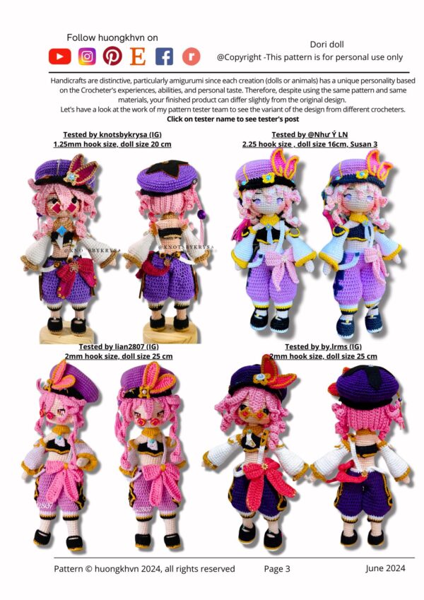 Genshin Impact Dori Amigurumi Crochet Pattern PDF - Image 2