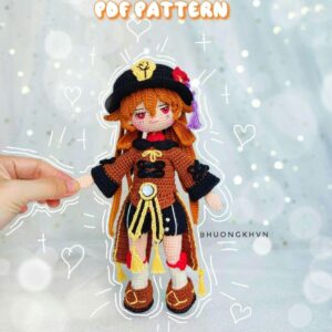 Hutao Genshin Impact Amigurumi Crochet Pattern
