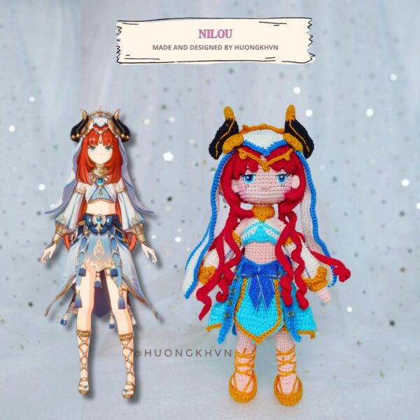 Genshin Impact Nilou Amigurumi Crochet Pattern PDF - Image 4