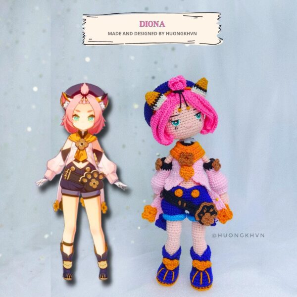 Genshin Impact Diona Amigurumi Crochet Pattern - Image 3