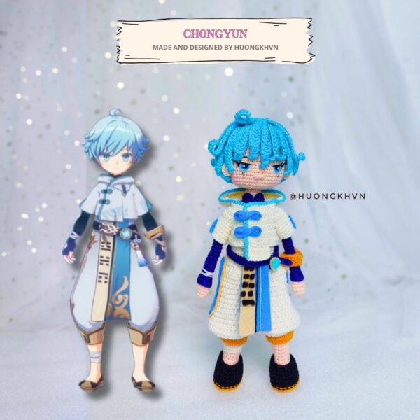 Genshin Impact Chongyun Amigurumi Crochet Pattern Instant Download PDF - Image 4