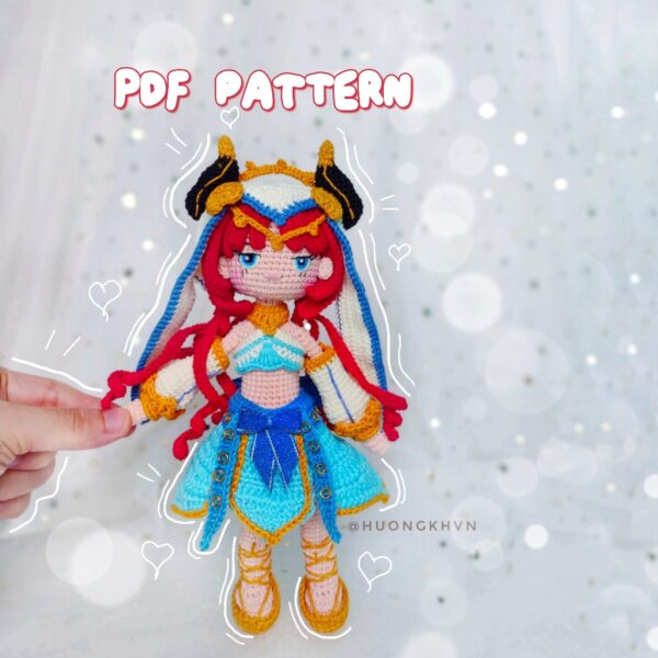 Genshin Impact Nilou Amigurumi Crochet Pattern PDF
