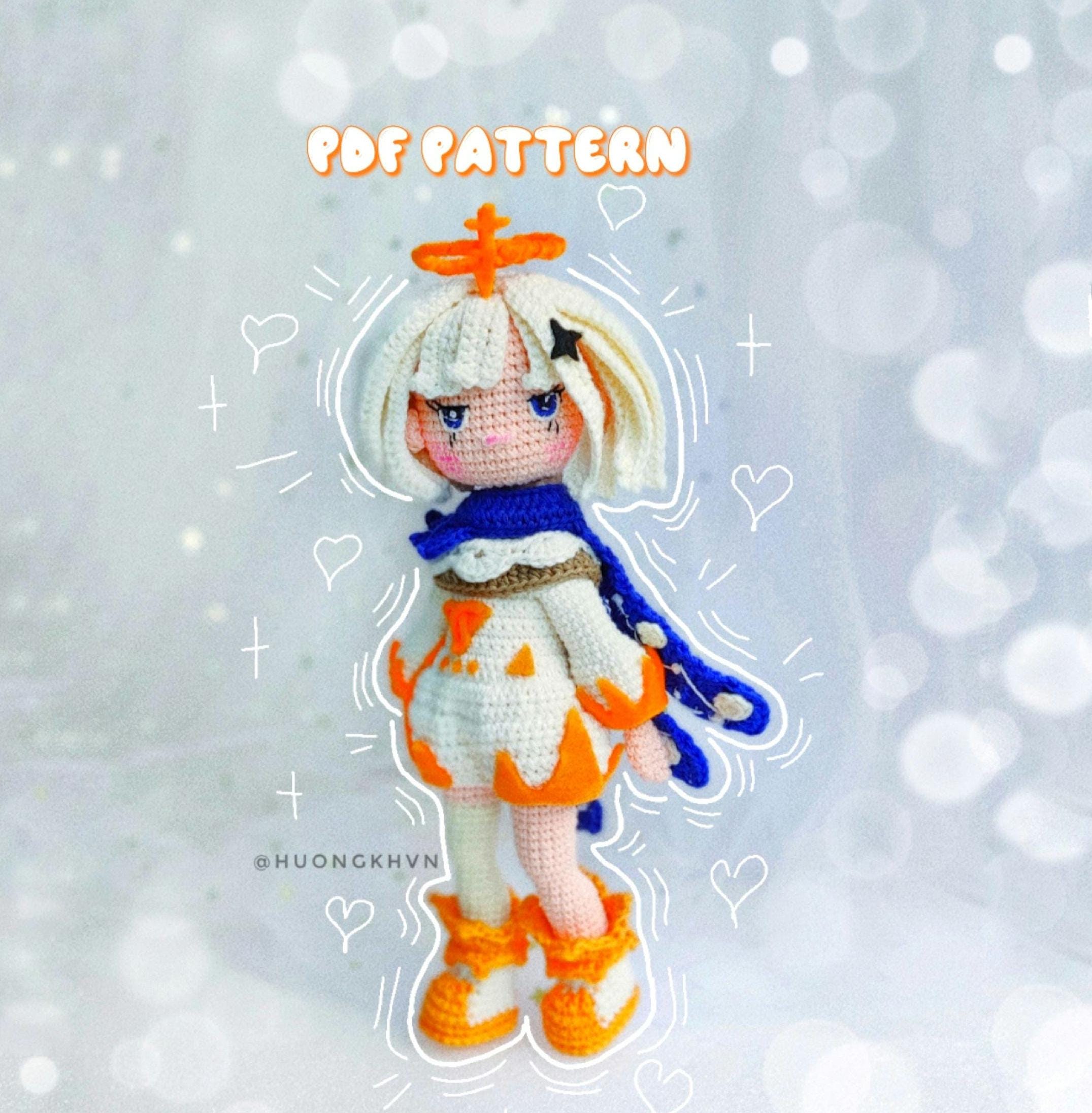 Genshin Impact Paimon Amigurumi Crochet Pattern Digital