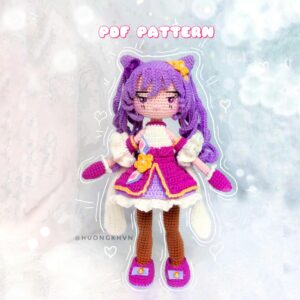 Genshin Impact Keqing Amigurumi Crochet Pattern PDF Intermediate