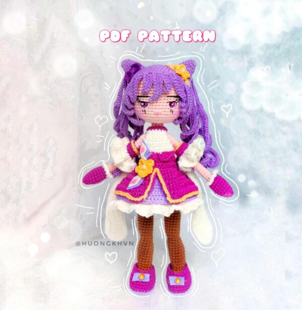 Genshin Impact Keqing Amigurumi Crochet Pattern PDF Intermediate