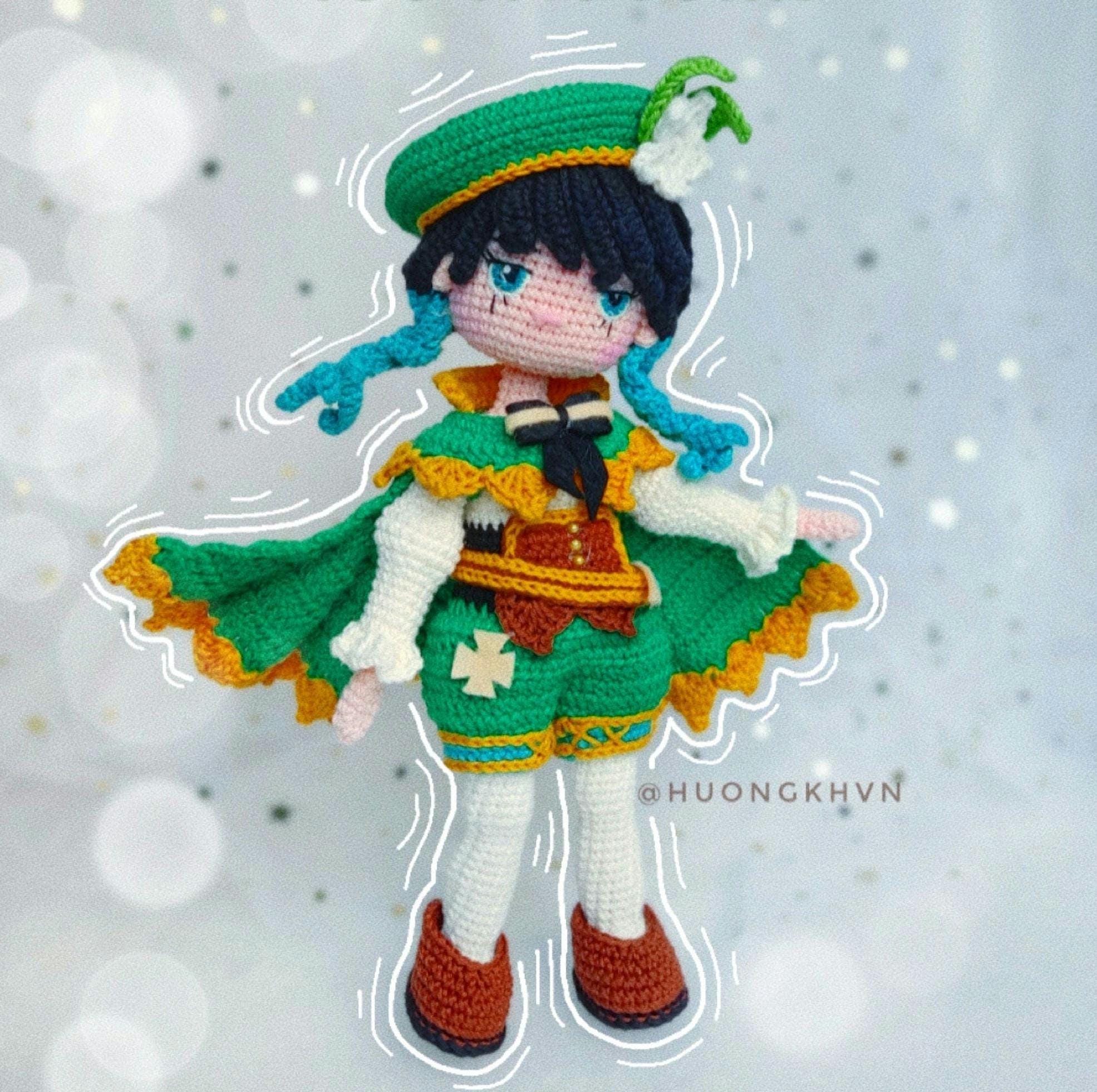Venti Genshin Impact Amigurumi Crochet Pattern PDF