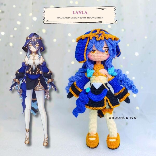 Genshin Impact Layla Amigurumi Crochet Pattern - Image 3