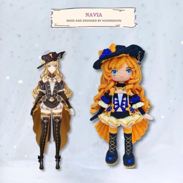 Genshin Impact Navia Amigurumi Crochet Pattern - Image 3
