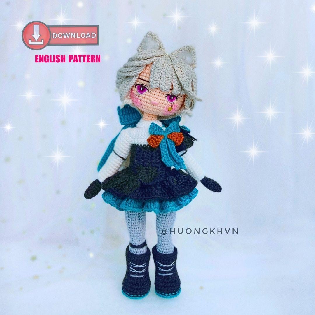Genshin Impact Lynette Amigurumi Crochet Pattern