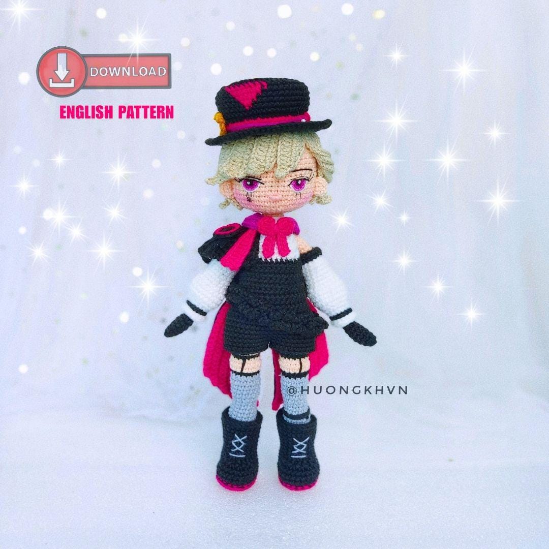 Lyney Genshin Impact Amigurumi Crochet Pattern