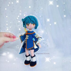 Genshin Impact Xingqiu Hydro Archon Amigurumi Crochet Pattern